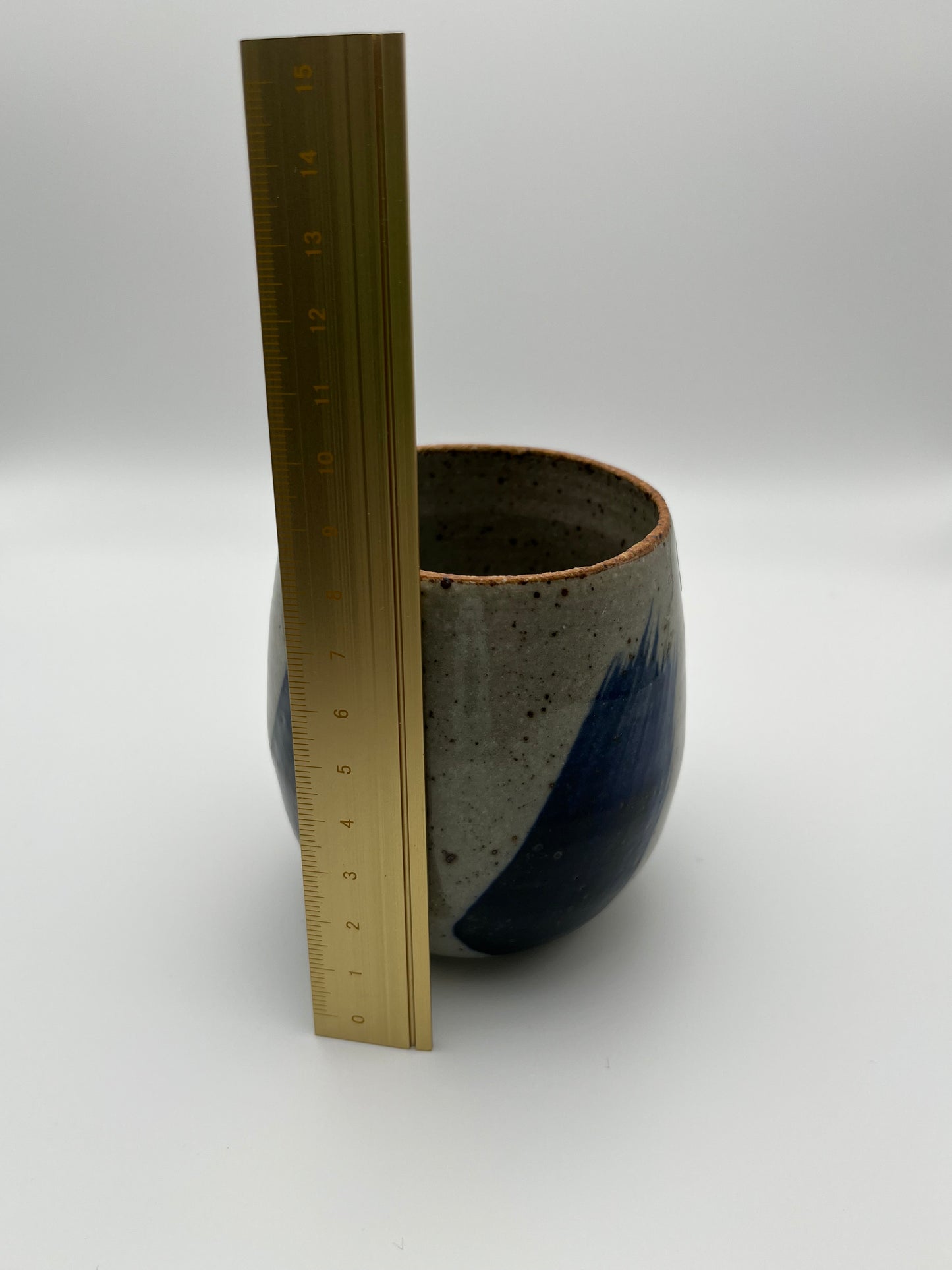 Brushstroke Wine Tumbler in Blue & Black