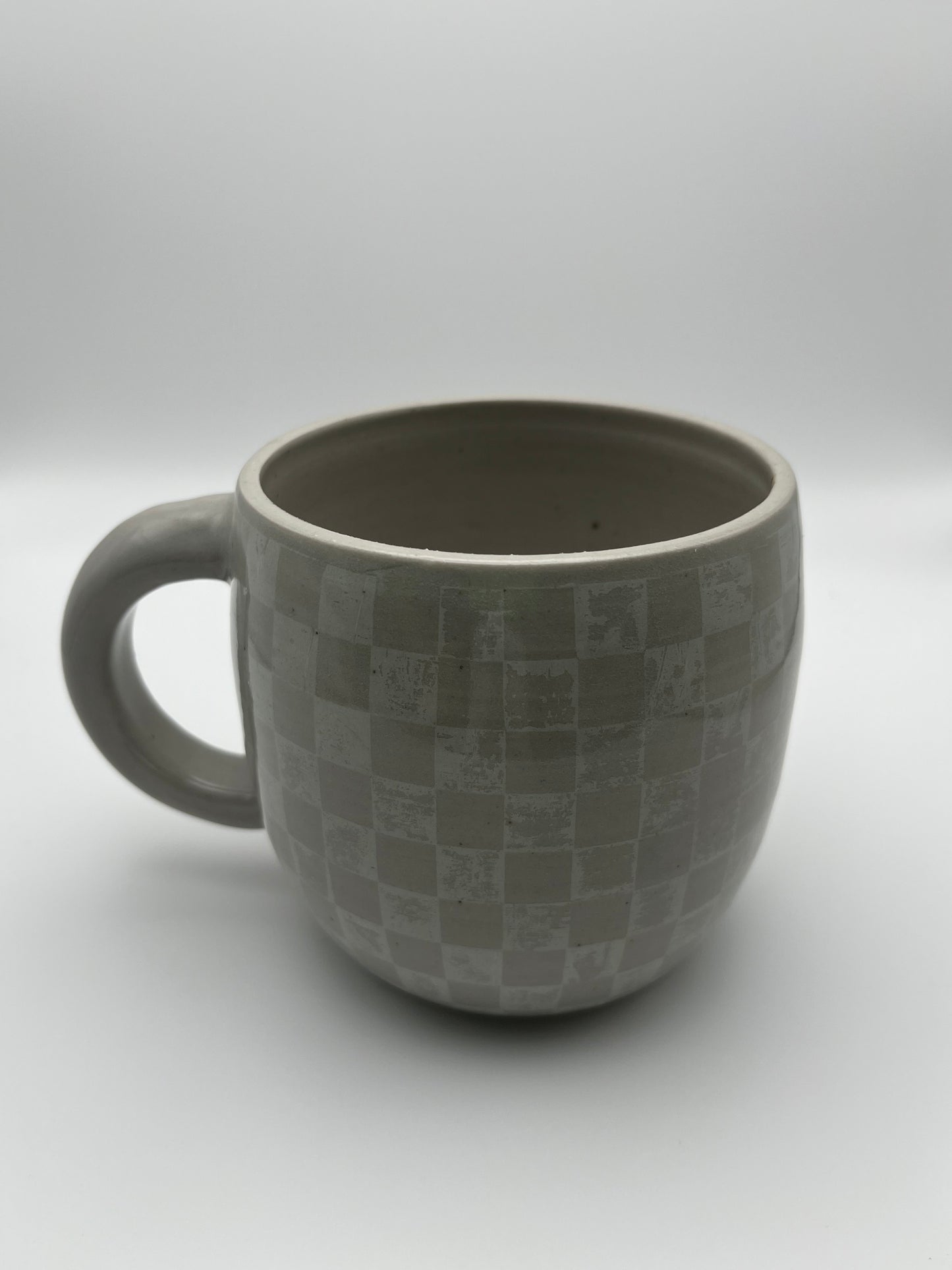 White Check Mug