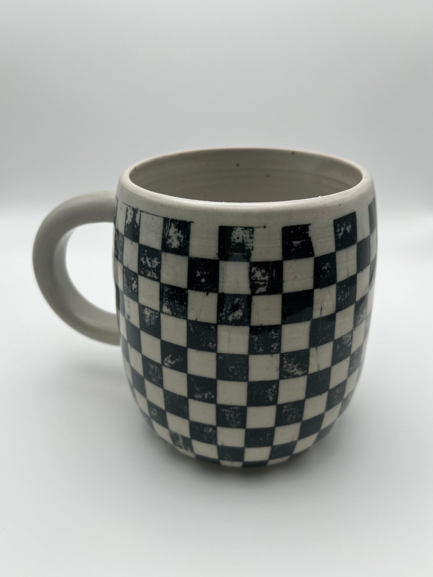 Black Check Mug