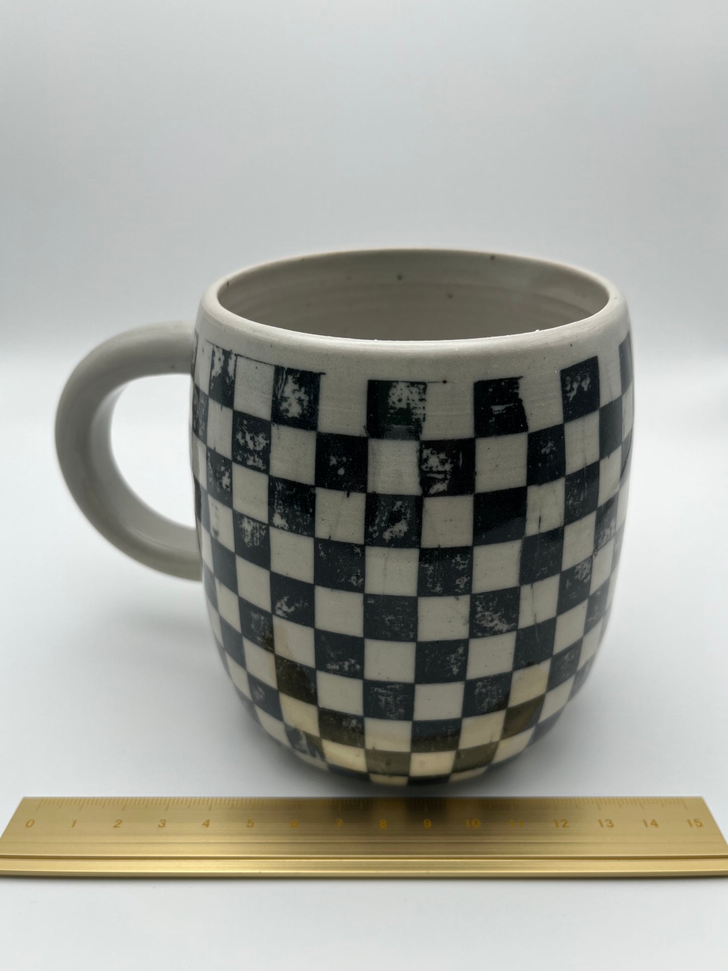 Black Check Mug
