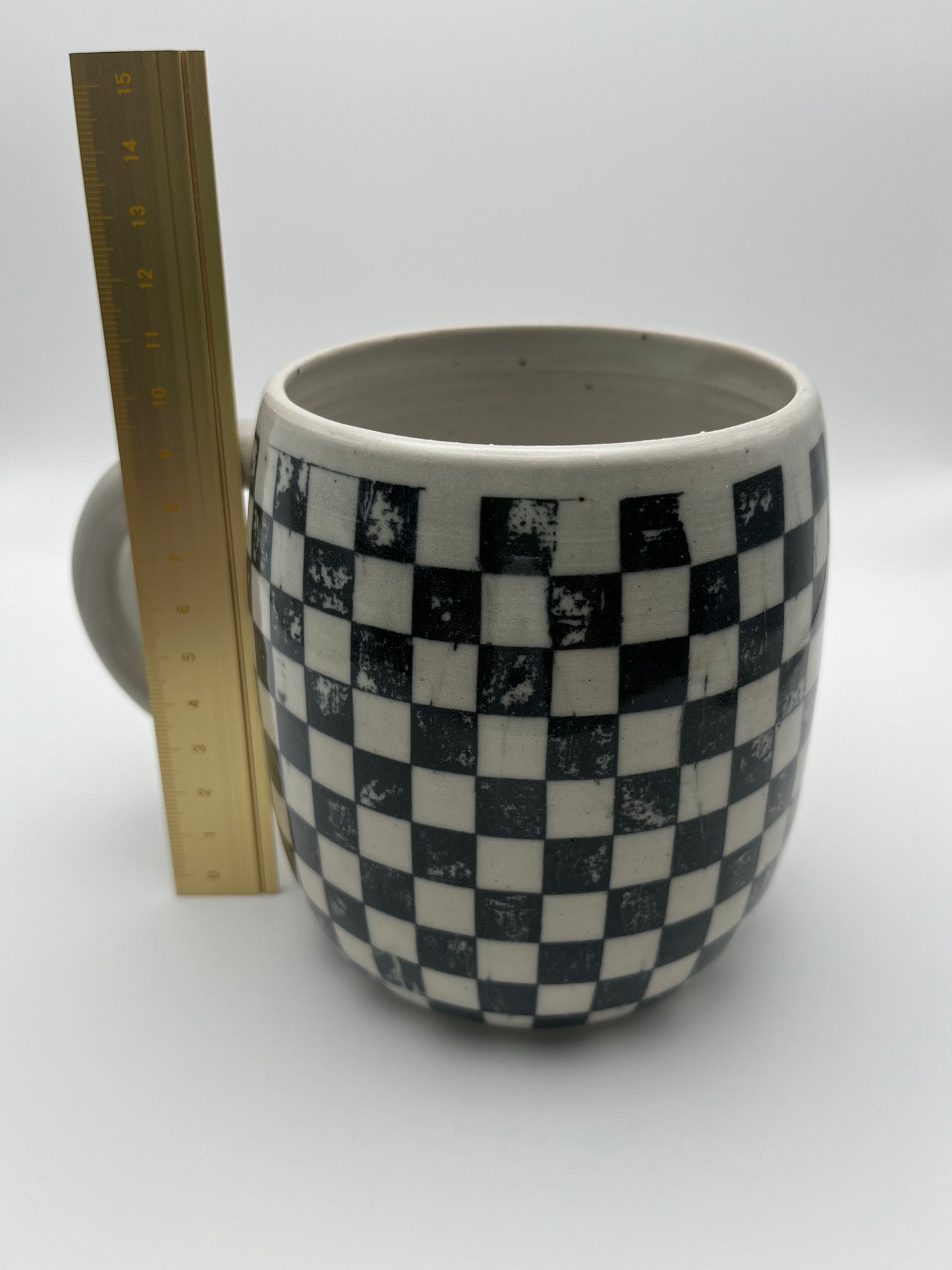 Black Check Mug