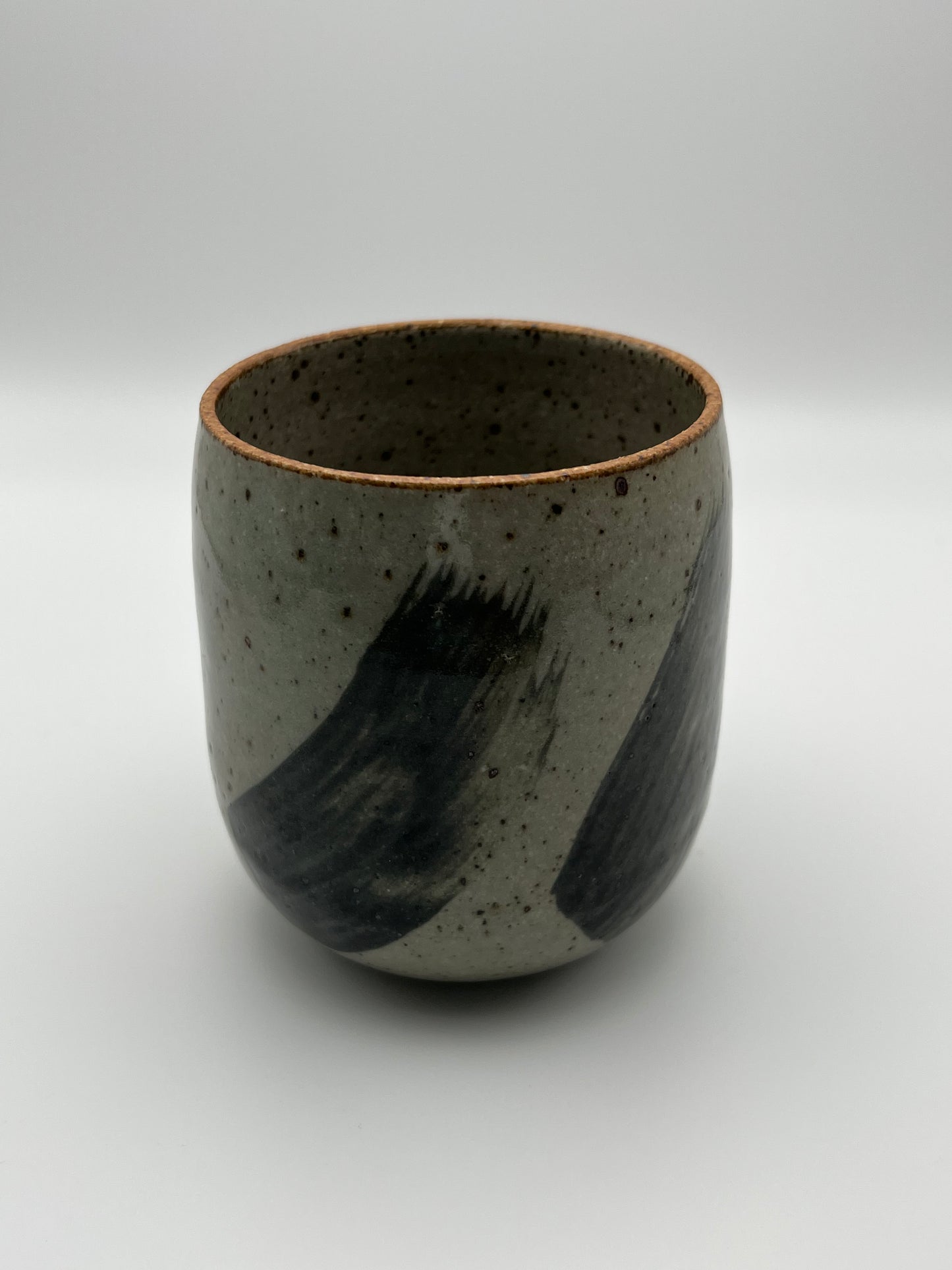 Brushstroke Wine Tumbler in Blue & Black